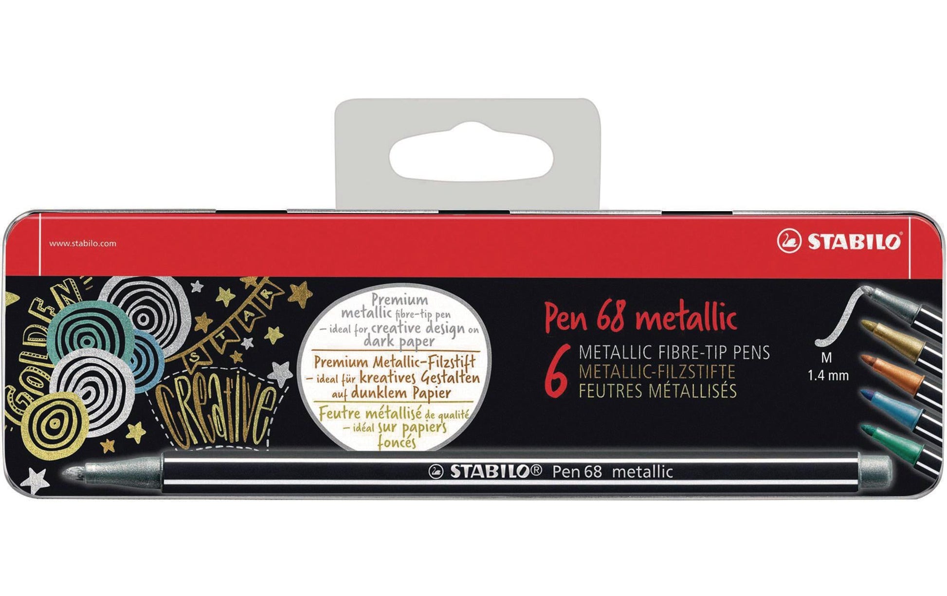 STABILO Filzstifte, Strichbreite 1,4 mm, 6 Farben