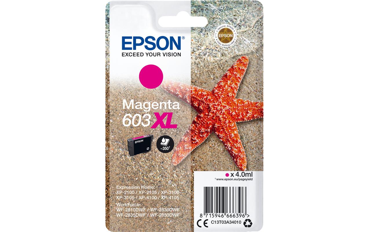 Epson Tintenpatrone C13T03A34010, Magenta, 350 Seiten – für Tintenstrahldrucker und Multifunktionsgeräte