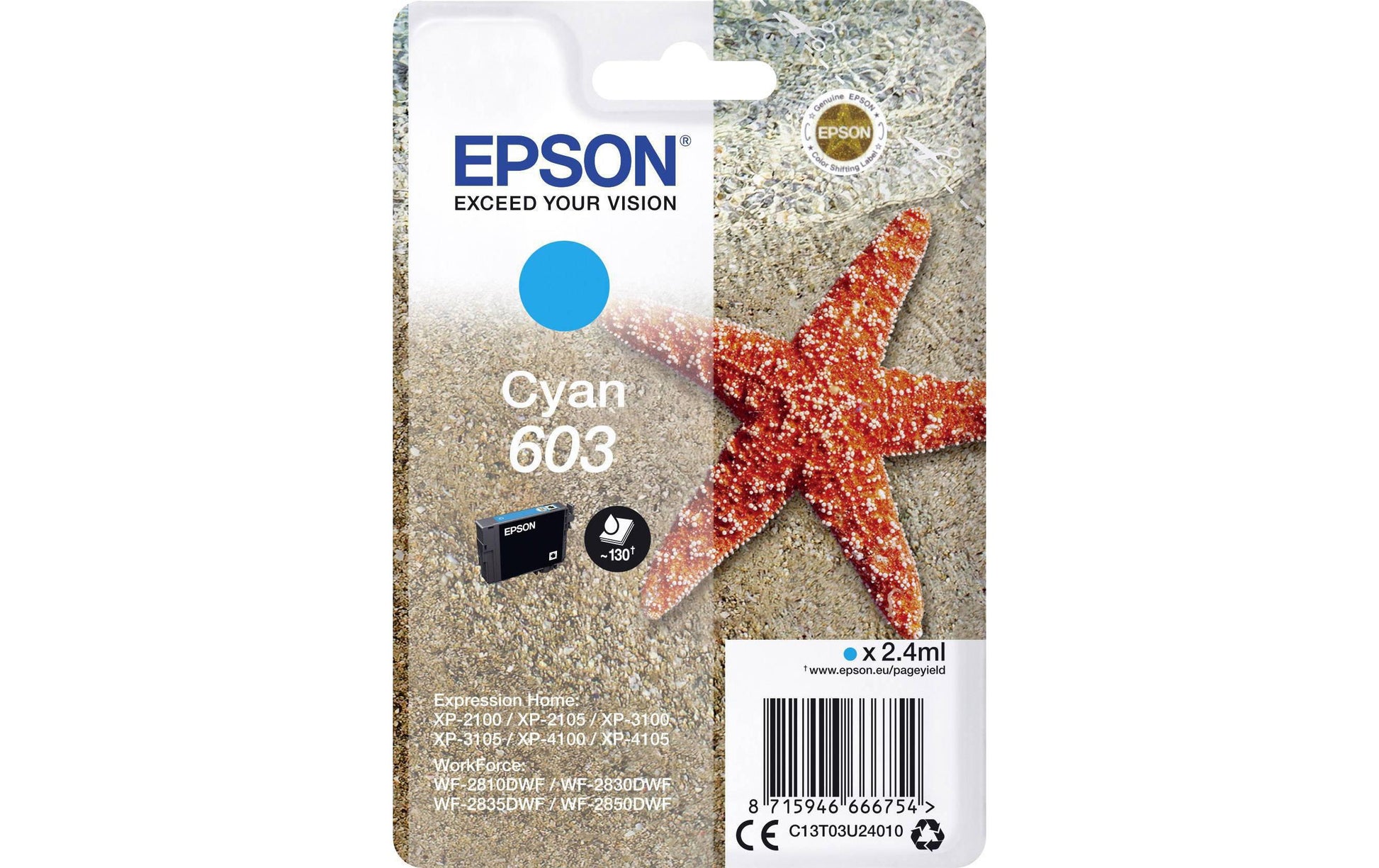 Epson Tintenpatrone 603, Cyan
