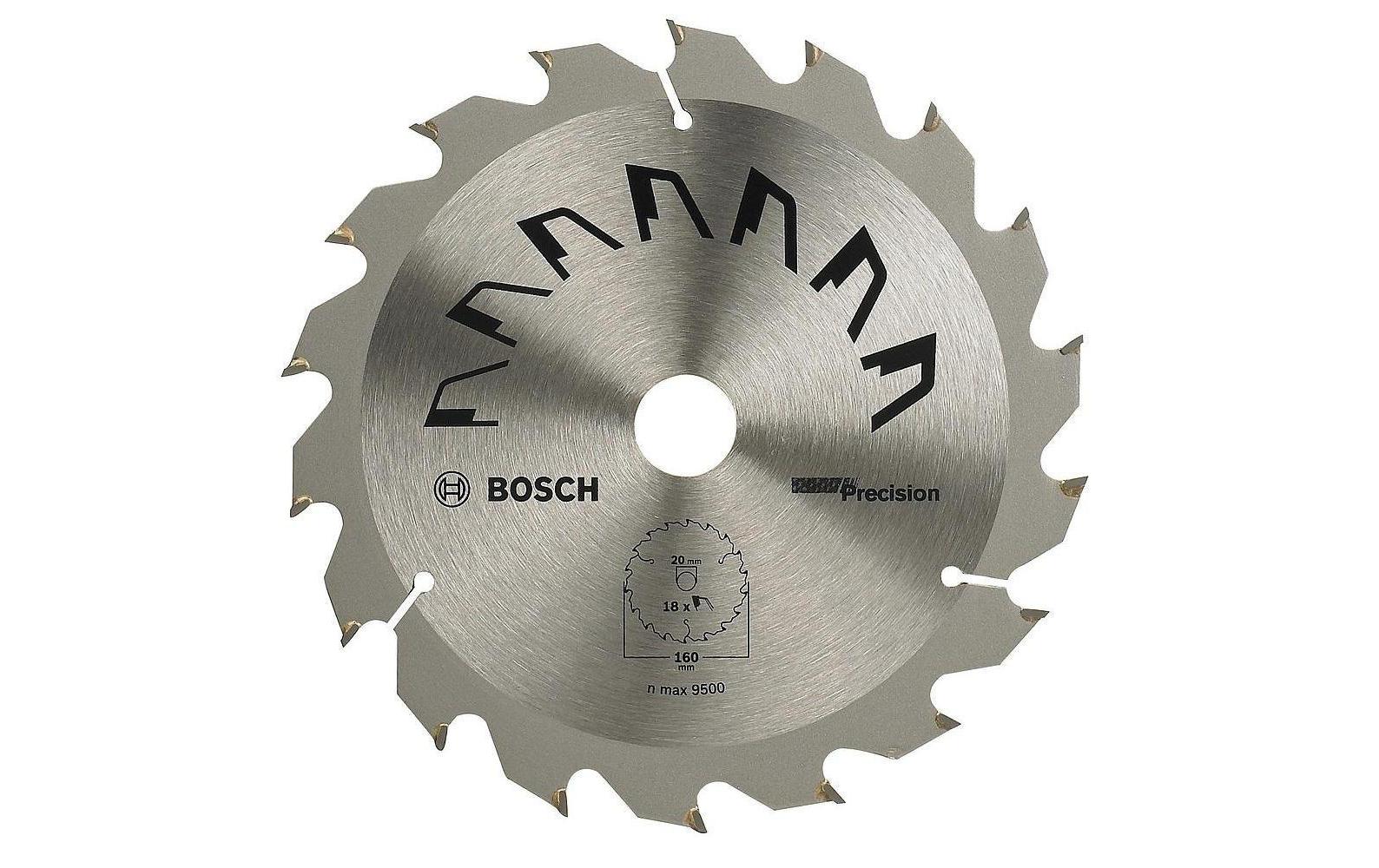 Bosch Kreissägeblatt 160 × 20/16 × 2,5 mm, 18 Zähne – für Holz – 1 Stück – mit Reduktion