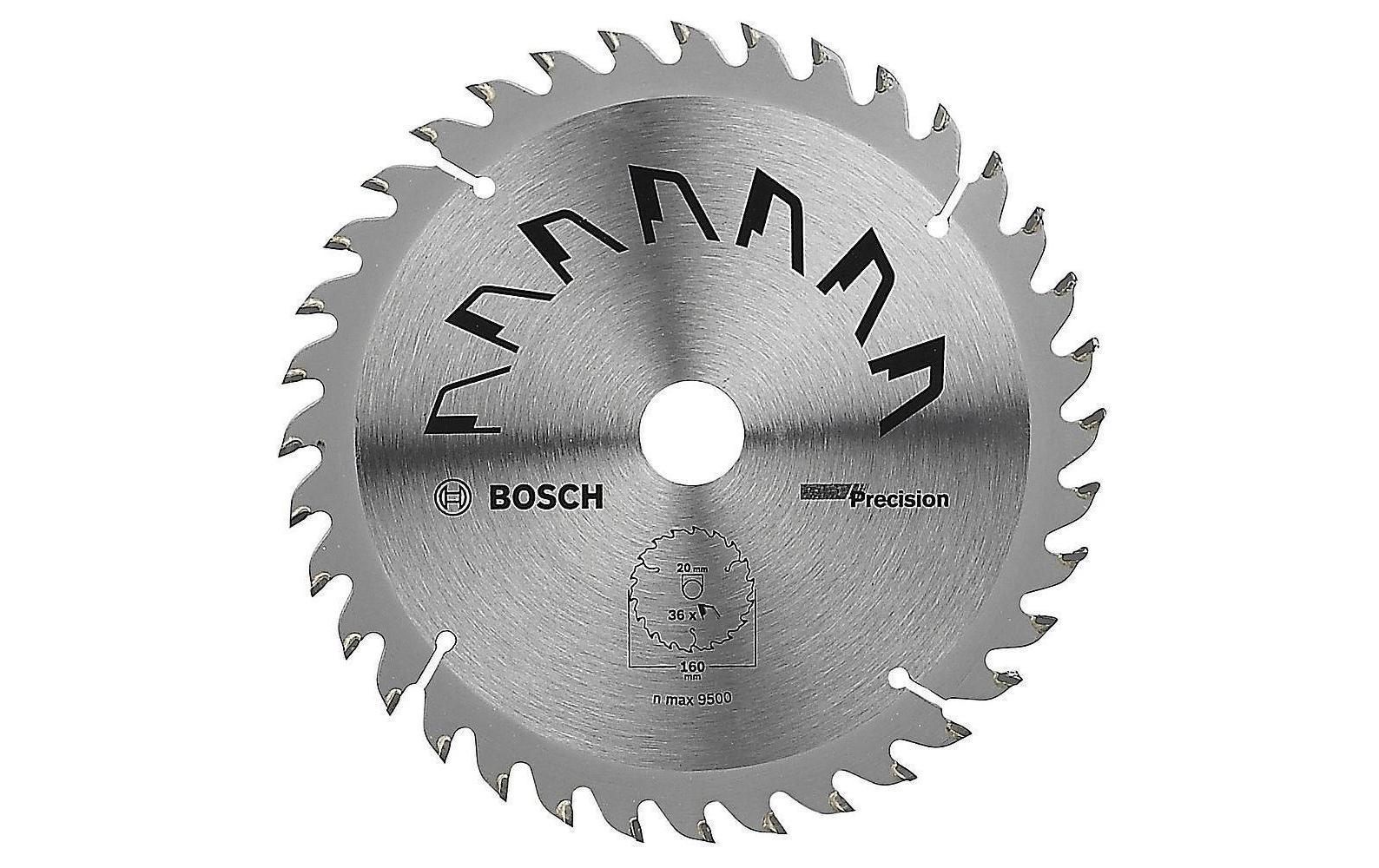 Bosch Präzisions-Kreissägeblatt 160 × 20/16 × 2,5 mm, 36 Zähne – für Hartholz – 1 Stück