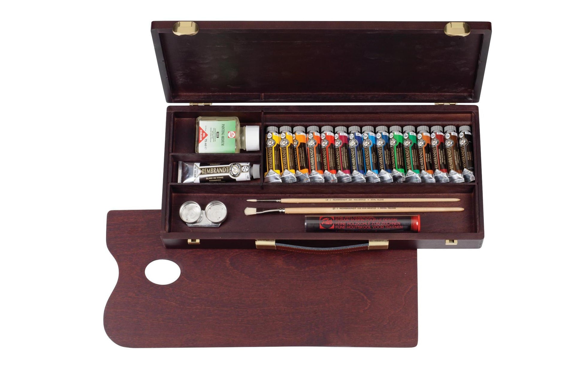 Royal Talens Rembrandt – Ölfarbe – Set – 16 Farben, 16 × 15 ml, inklusive Pinsel & Palette