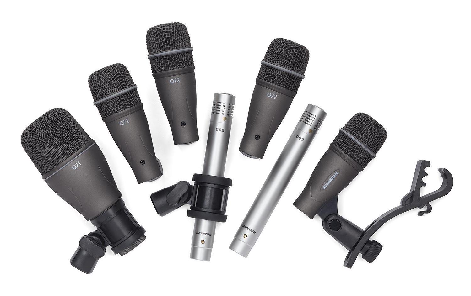 Samson DK707 Mikrofon-Set 7-teilig – Niere, 50–16'000 Hz, Schwarz/Silber