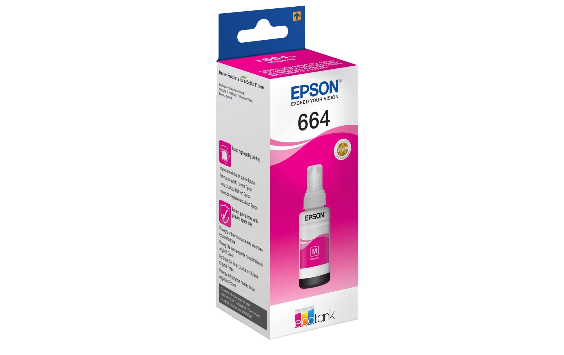 Epson Tintenpatrone T6643, Magenta – für Tintenstrahldrucker/Multifunktionsgeräte