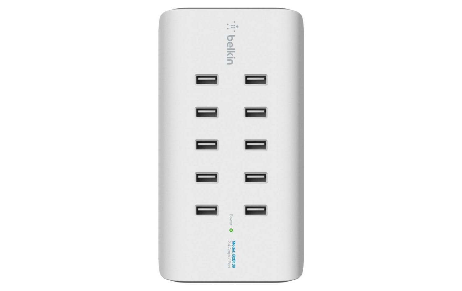 Belkin Ladestation – 120 W, 10× USB, 2,4 A pro Port