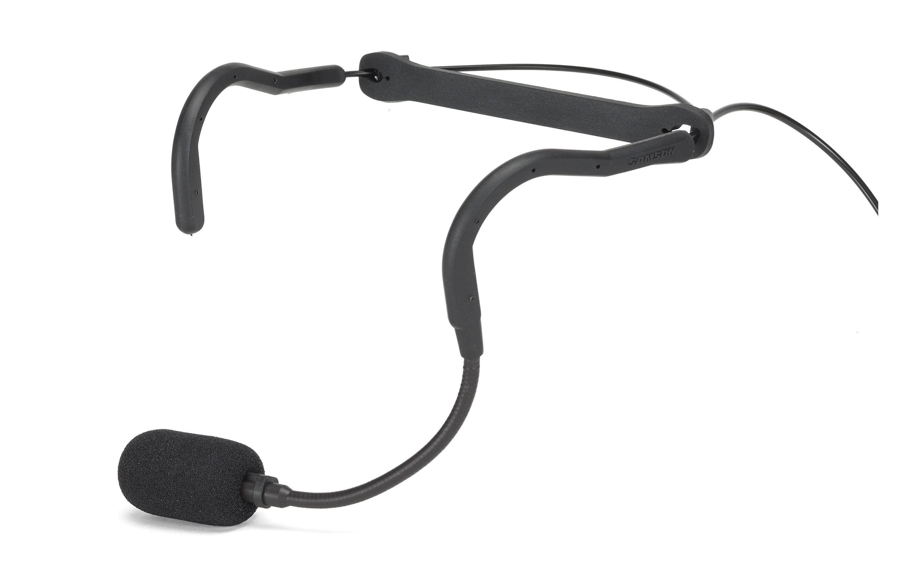 Samson QEx Fitness Headset – Mikrofon, Niere, Kondensator, Gesang & Sprache, Schwarz