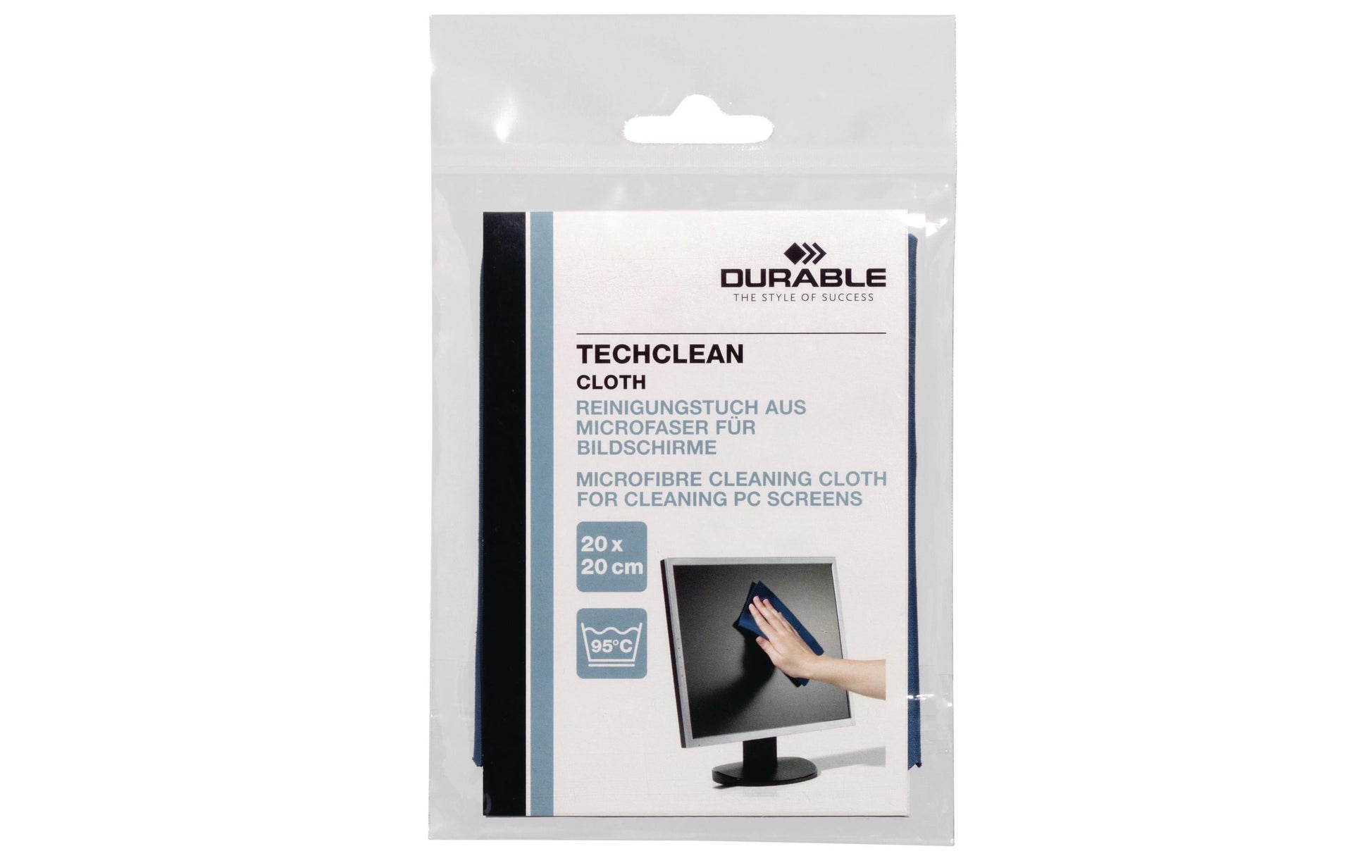 Durable Mikrofasertuch – Blau – 20 × 20 cm – 1 Stk.