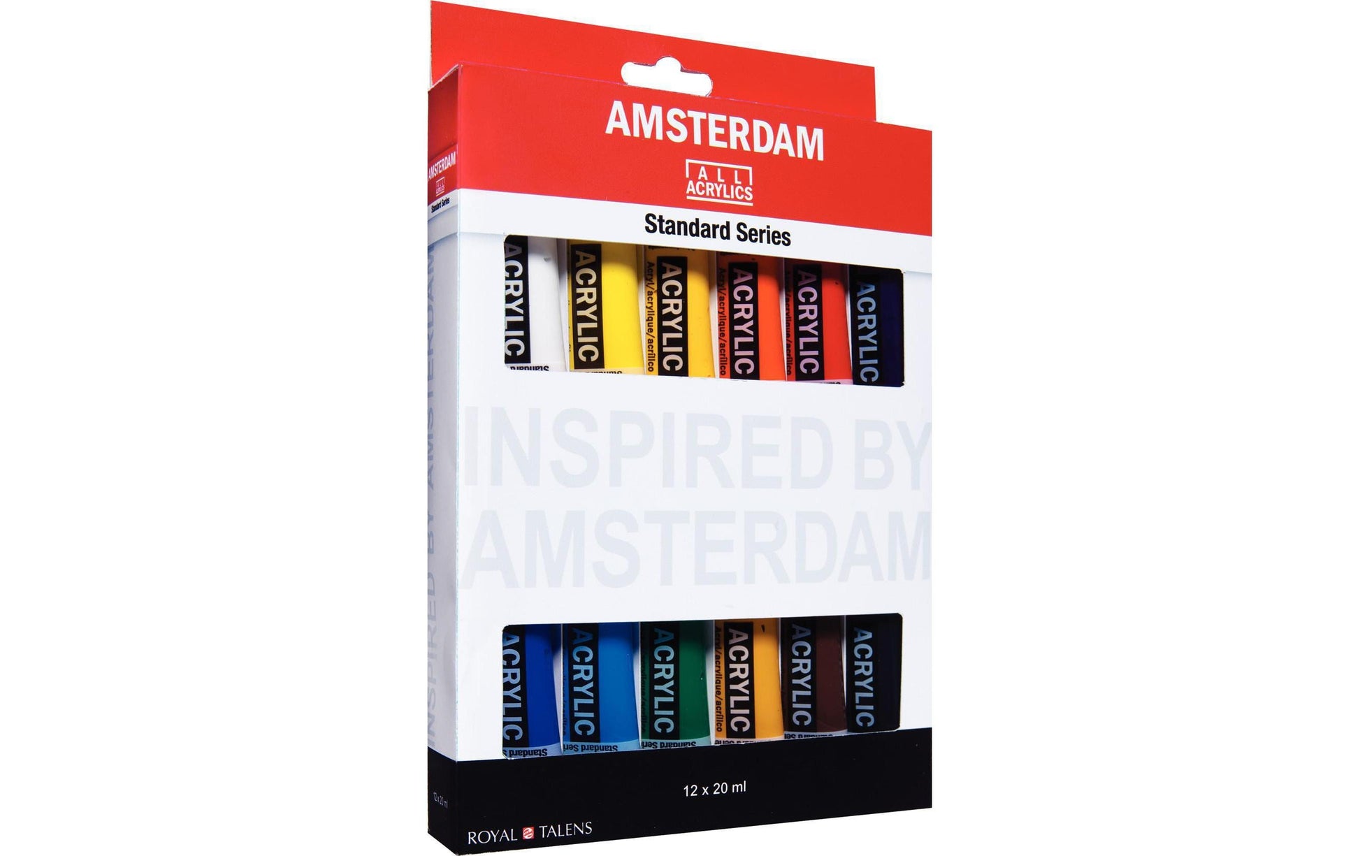 Royal Talens Amsterdam – Acryl Standard – Acrylfarbe – Set – 12 Farben, 12 × 20 ml