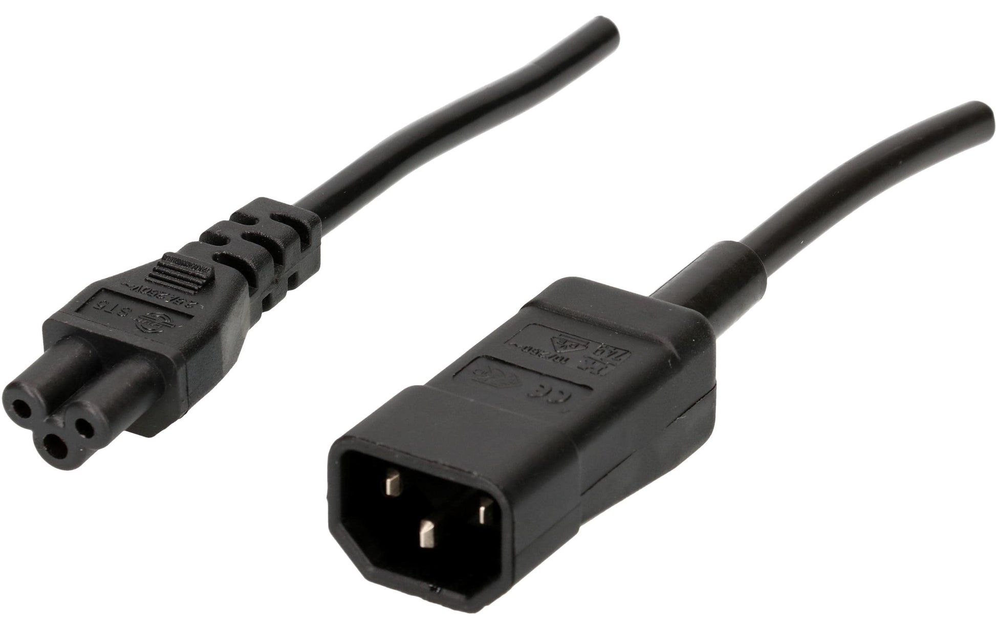 Max Hauri AG Max Hauri Netzkabel – IEC C14 bis IEC C5, 1,5 m, 230 V/2,5 A, 3×0,75 mm², schwarz