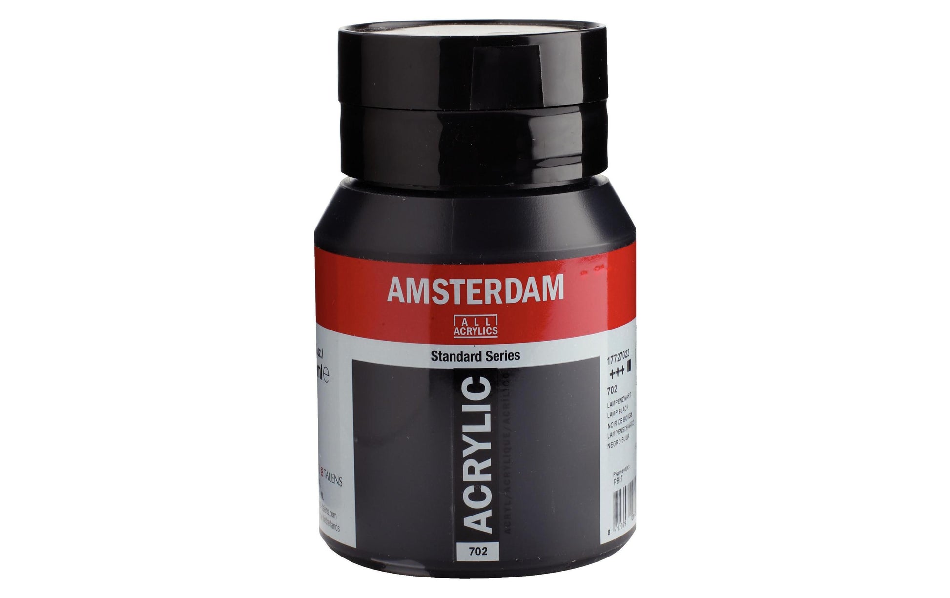 Royal Talens AMSTERDAM Standard Acrylfarbe – Schwarz (Lampenschwarz) – 500 ml