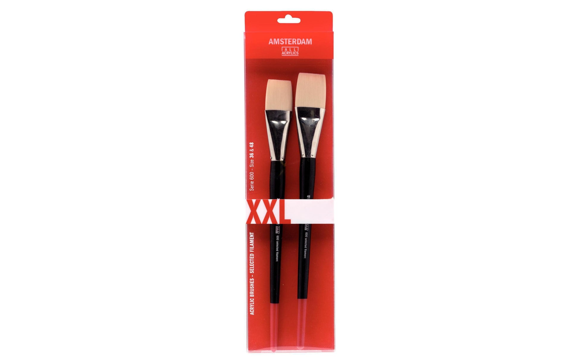 Royal Talens AMSTERDAM – Serie 600 – Pinsel-Set – Flachpinsel, Synthetisch, sortiert, 2er-Set
