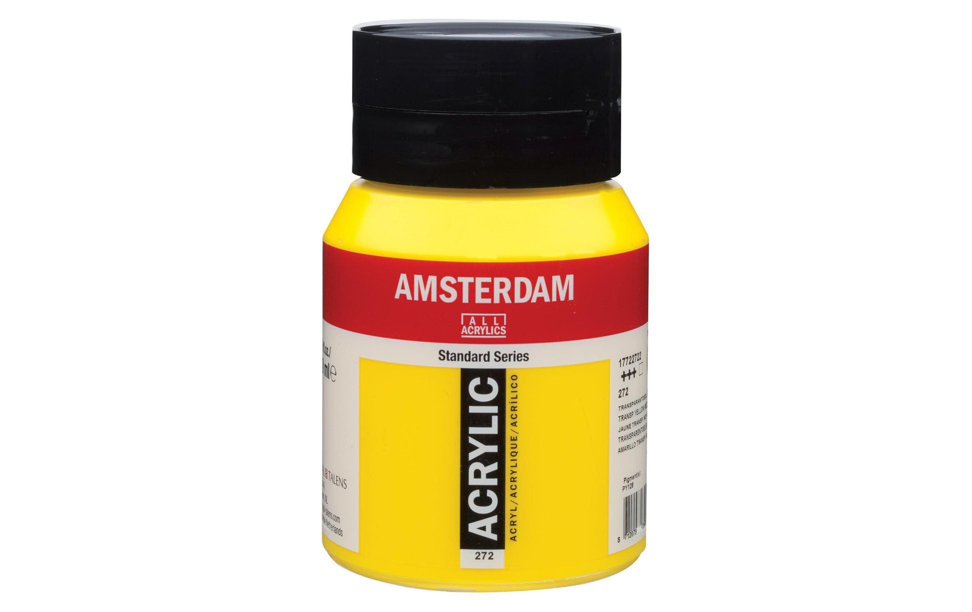 Royal Talens Amsterdam Standard Acrylfarbe – Gelb (Transp. gelb M), transparent – 500 ml – für Stein