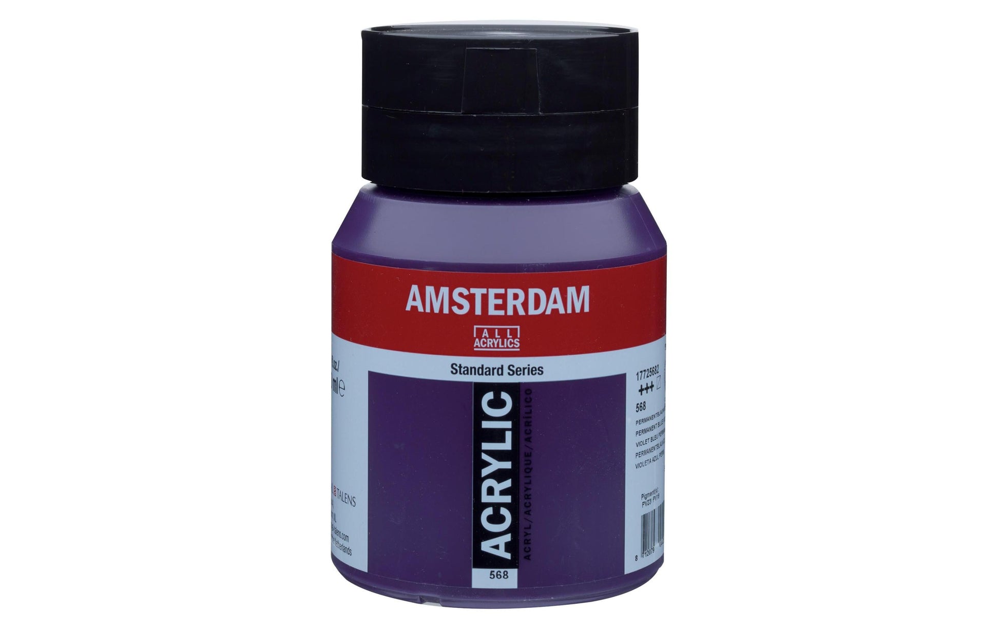 Royal Talens Amsterdam – Acrylic Standard – Acrylfarbe – Permanentblauviolett, 500 ml