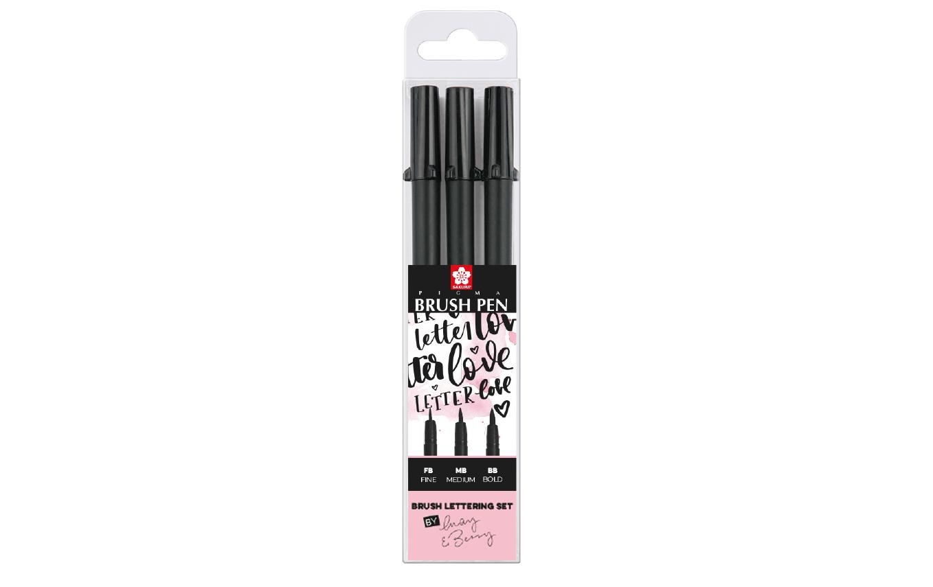 Sakura Pigma Brush Pen – Pinselspitze, pigmentiert, archivierbar, 3er Set