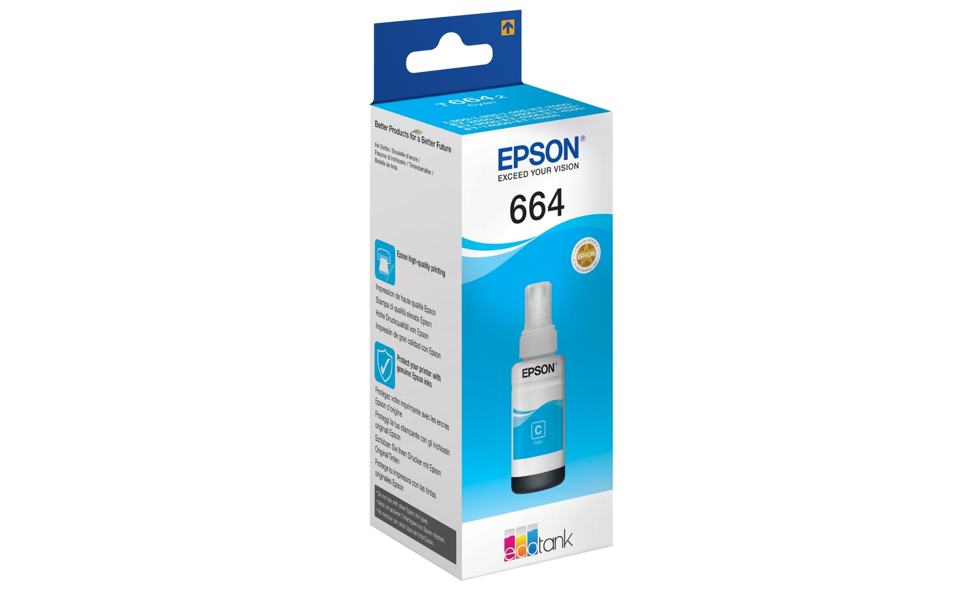 Epson Tintenpatrone T6642, cyan – für Tintenstrahldrucker und Multifunktionsgeräte