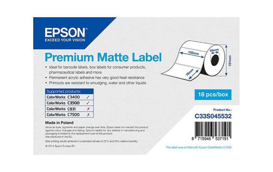 Epson Drucketiketten, 102 mm × 76 mm, 440 Etiketten