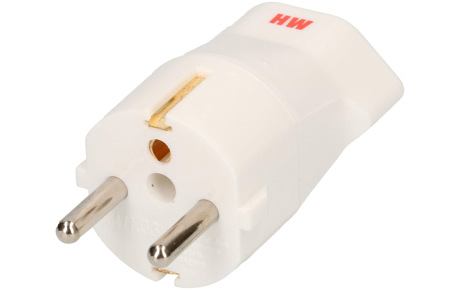 Max Hauri AG Max Hauri – Reiseadapter – von Typ F (Schuko) zu Schweiz (T23) – geerdet, bis 16 A – weiss