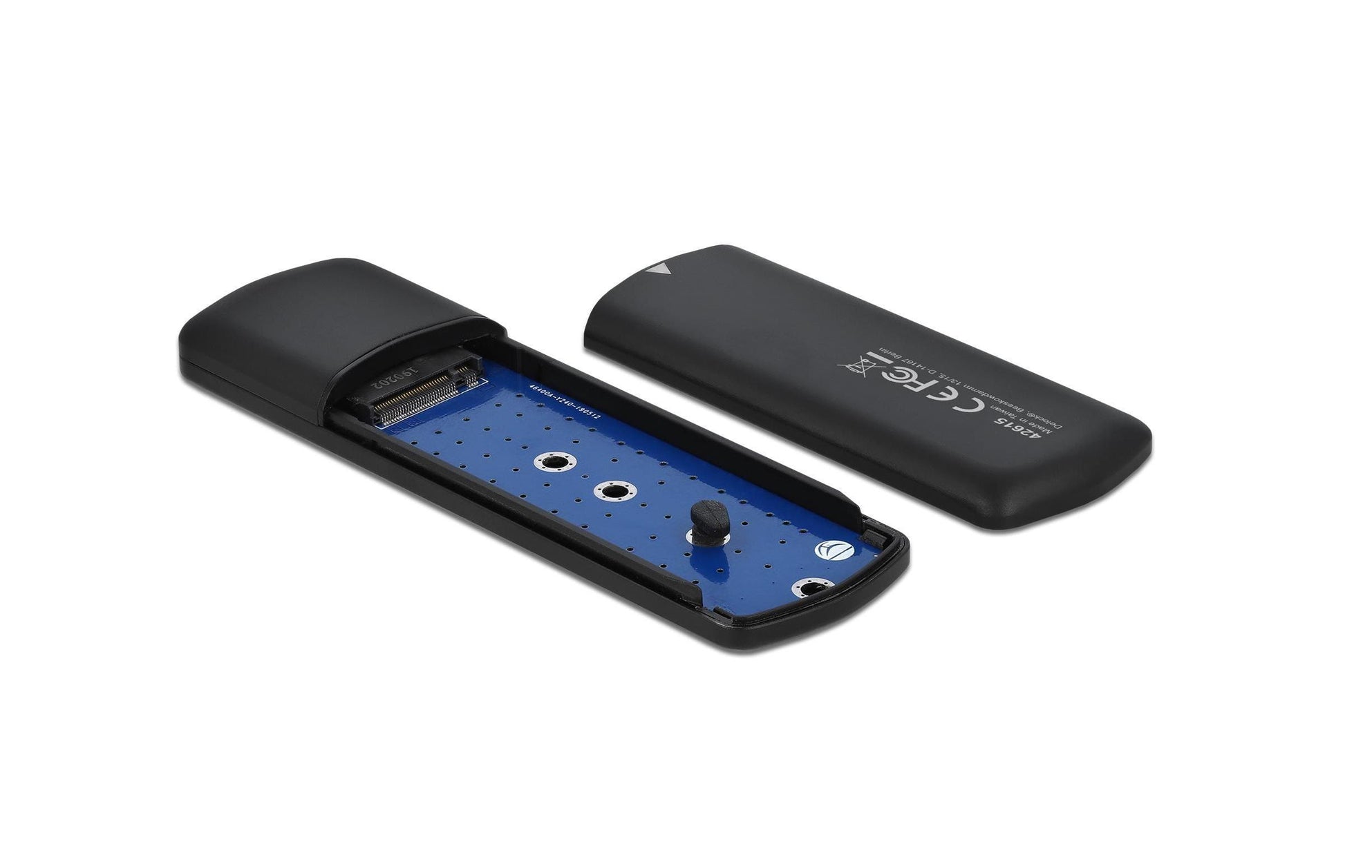 DeLOCK 42615 – M.2 NVMe SSD-Gehäuse, USB 3.2 Gen 2 (10 Gbit/s), USB-C, schwarz, für M.2 Key-B/M (PCIe)