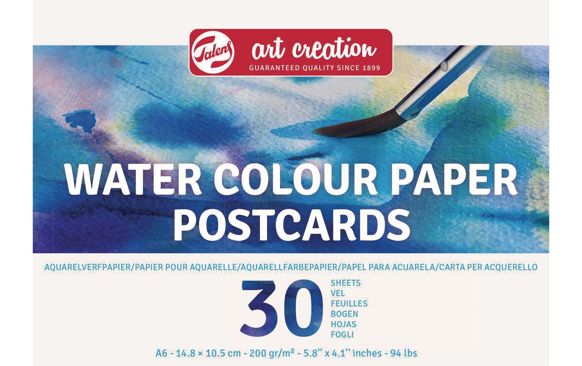 Talens Aquarellpostkarten – A6 – 200 g/m² – 30 Blatt