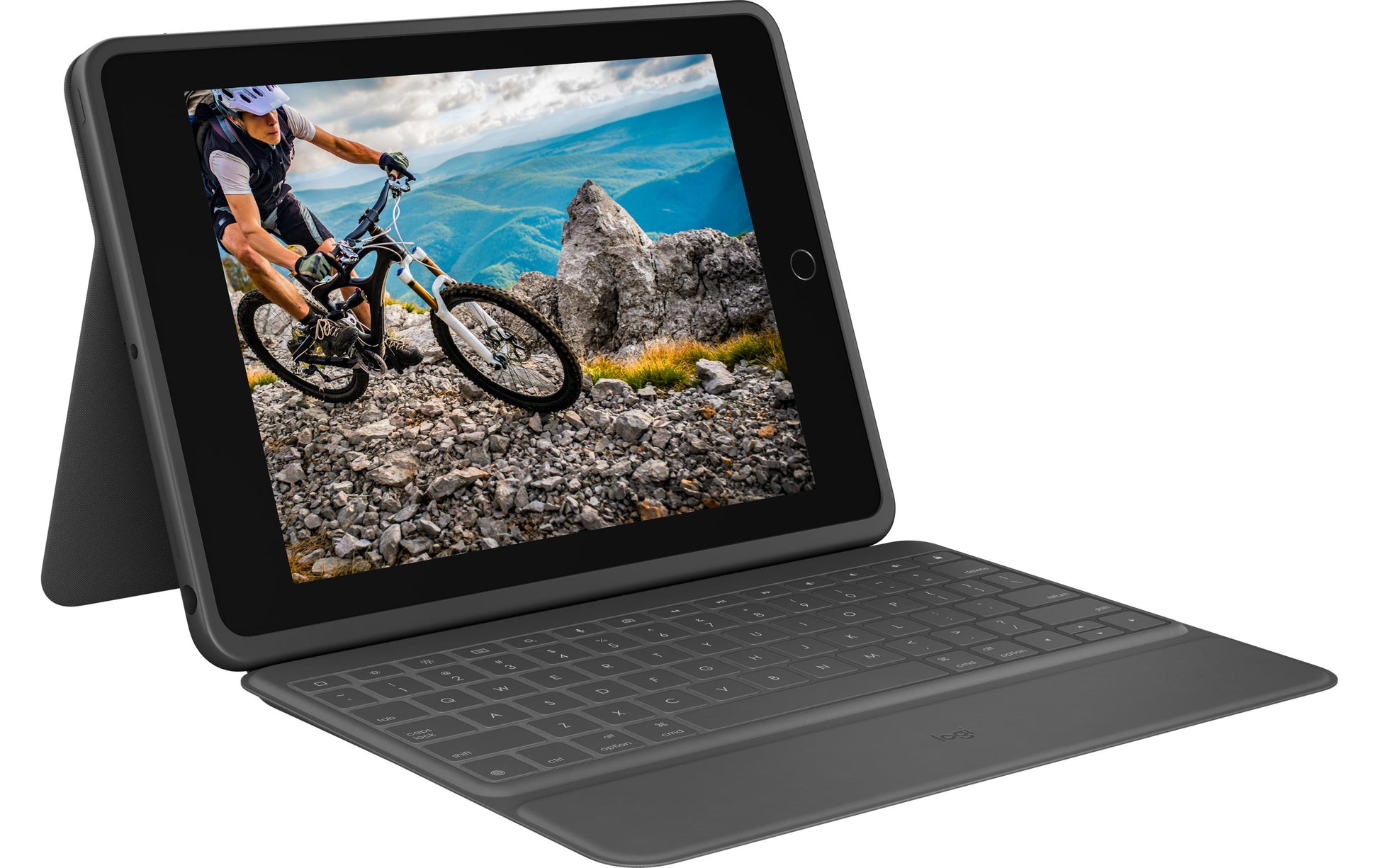Logitech Rugged Folio – Tastatur, kabelgebunden (Smart Connector), CH-Layout (DE-CH) – für iPad (7. Gen.)