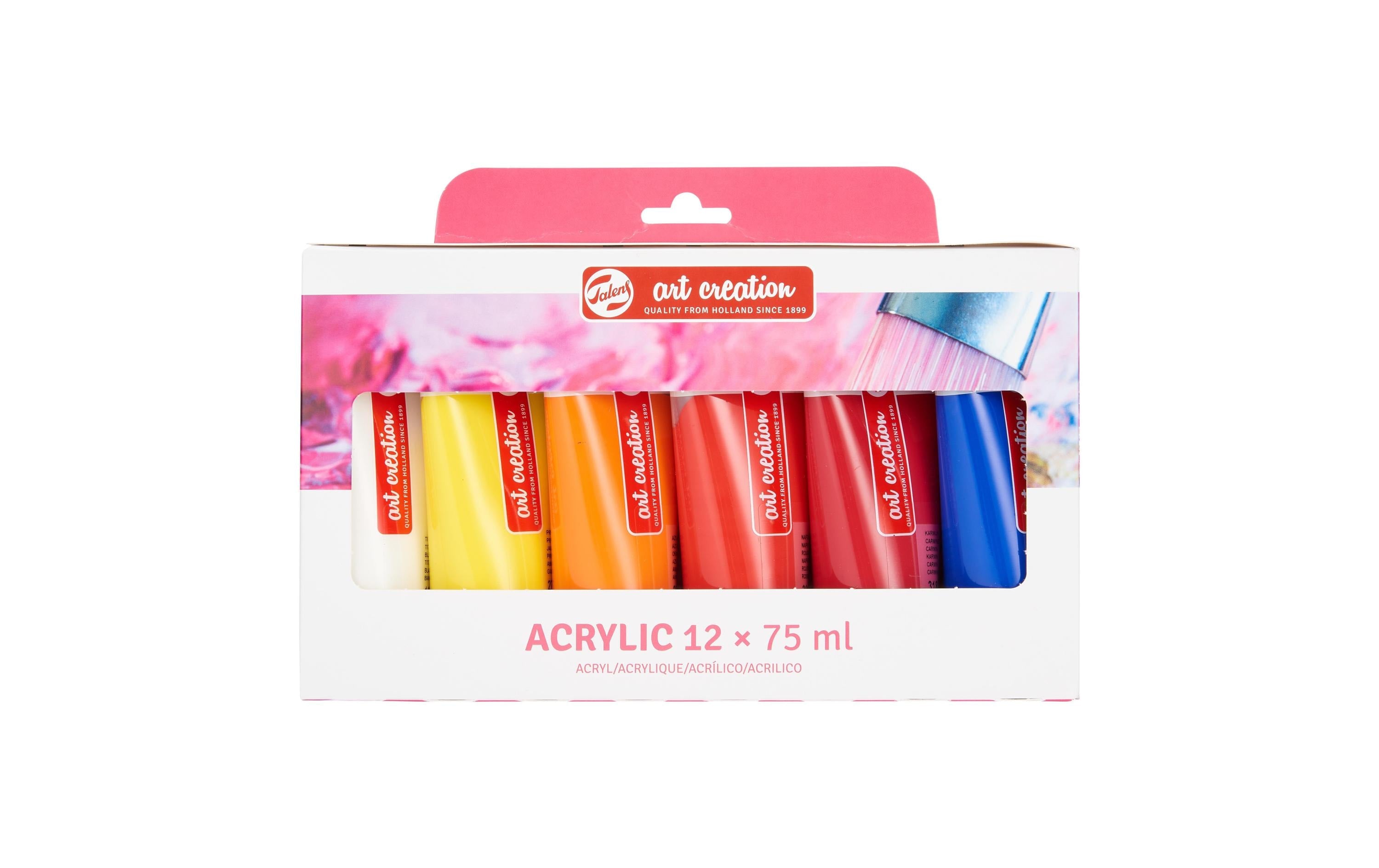 Talens Acrylfarbe – Set – 12 Farben, 12 × 75 ml