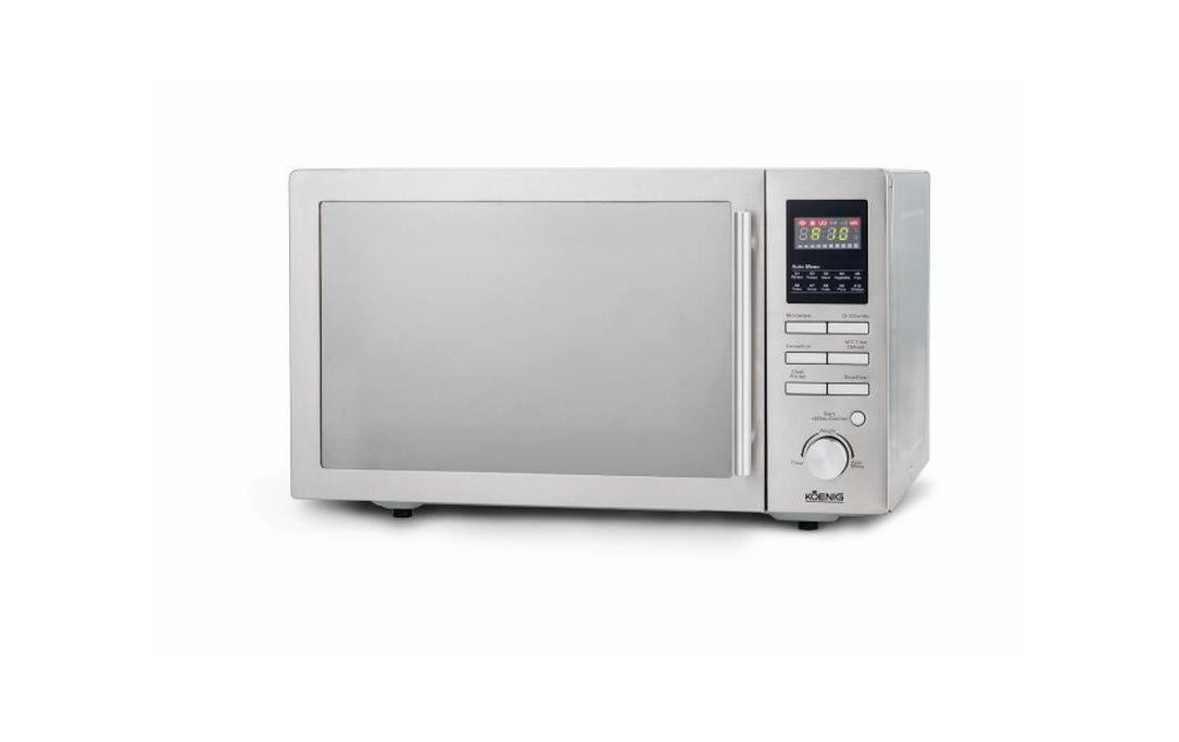Koenig Kombi-Mikrowelle B01105 – 25 l, Grill & Heissluft, 900 W – Silber/Edelstahl