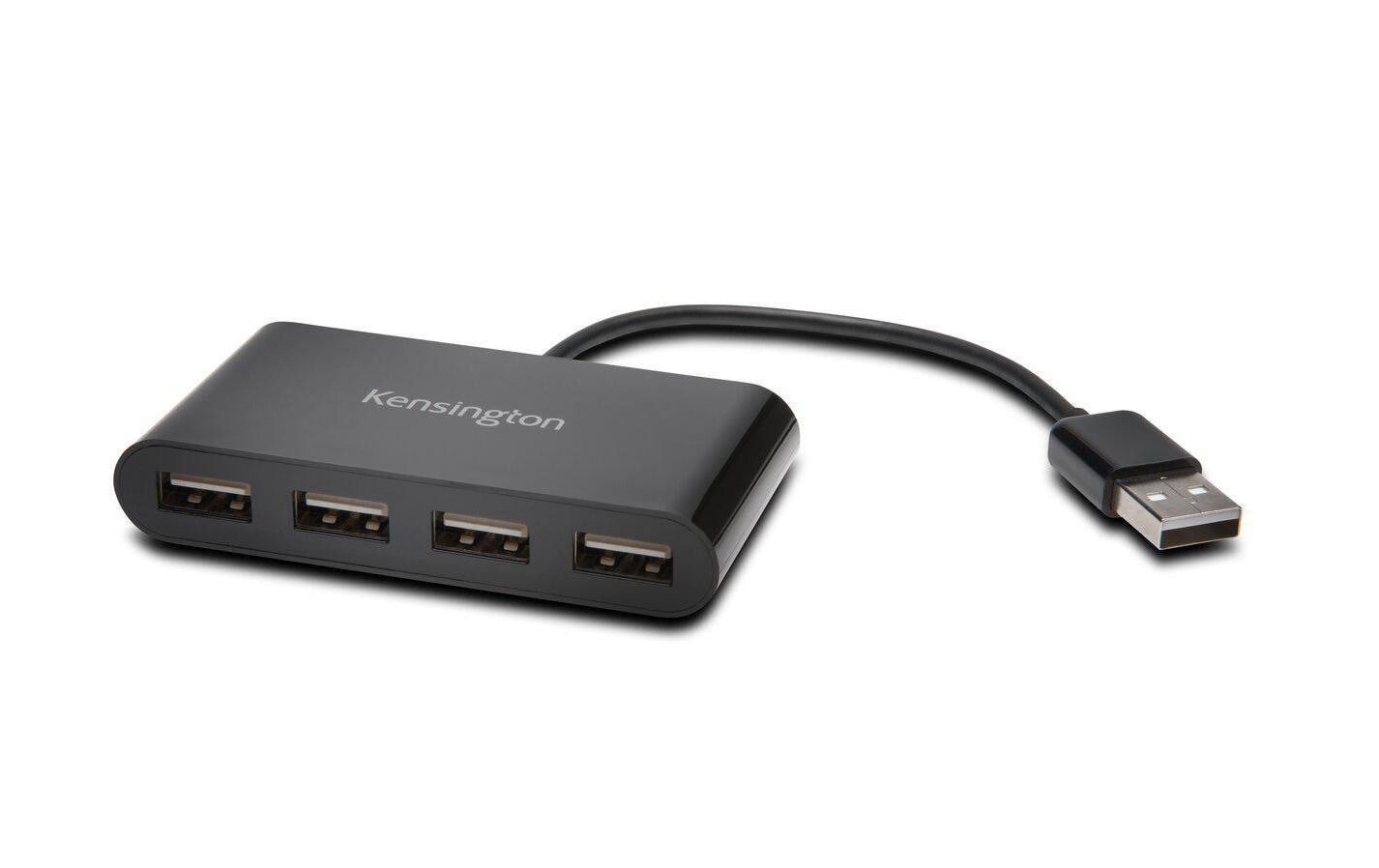 Kensington USB-Hub – USB 2.0, 4× USB-A, für Windows/Mac