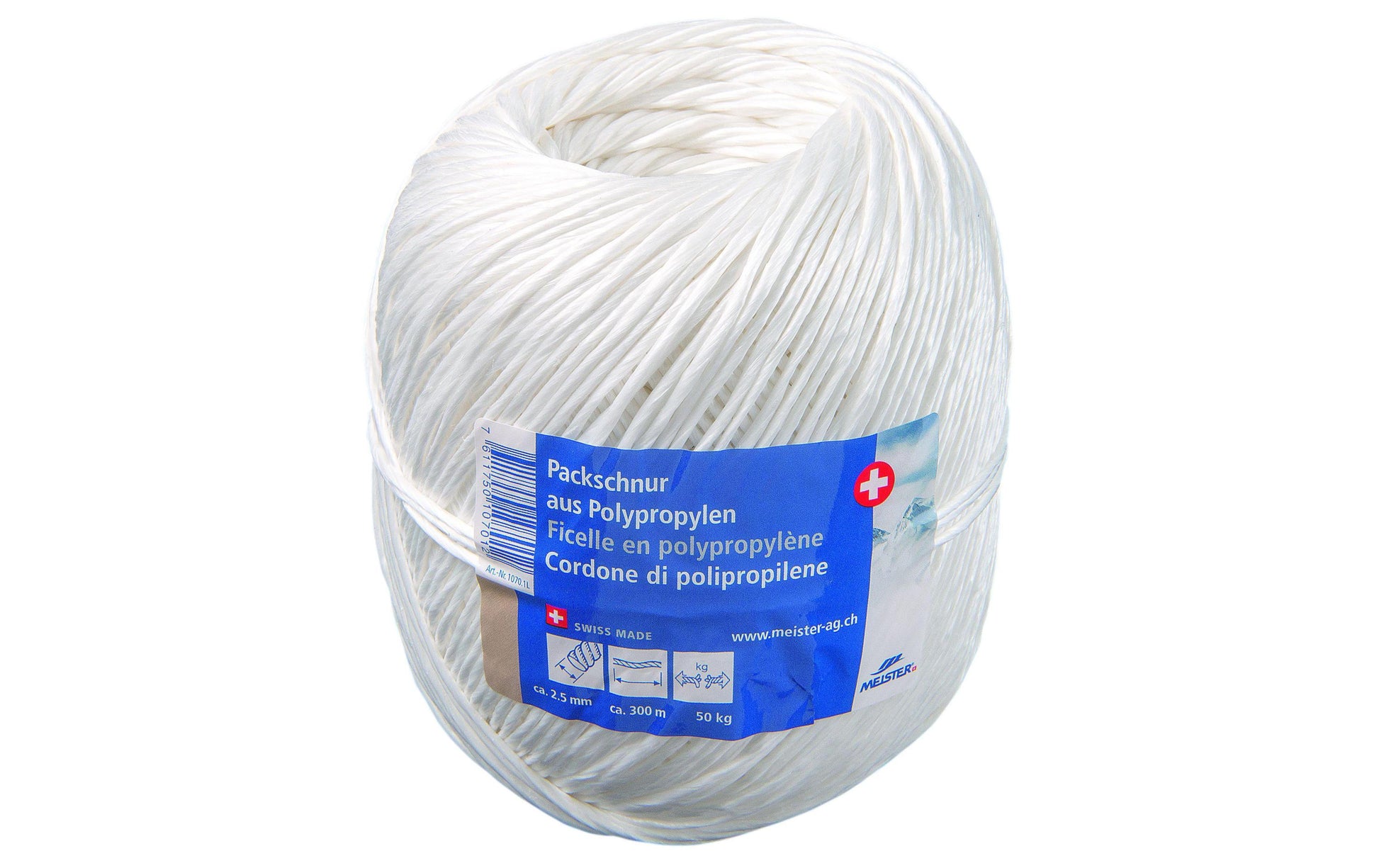 Meister & Cie Meister – Kordel Polypropylen, weiss Ø 2,5 mm × 300 m