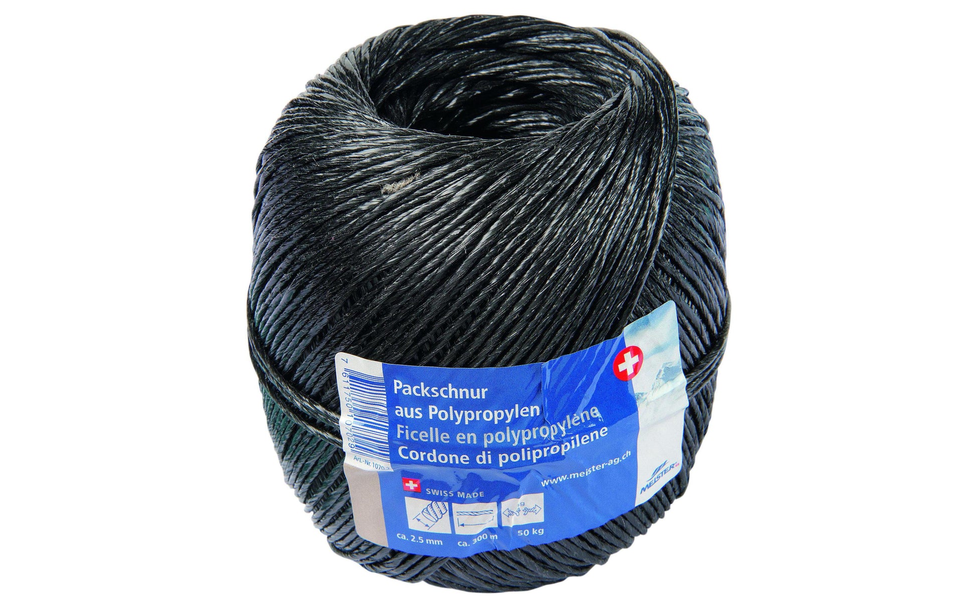 Meister & Cie Meister – Kordel Polypropylen, schwarz Ø 2,5 mm × 300 m