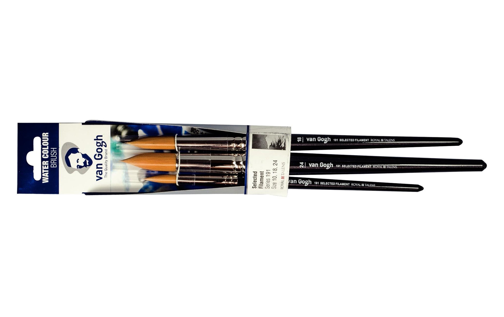Van Gogh Serie 191 – Pinsel-Set – Rundpinsel, Synthetisch, Grössen 10/18/24, 3er-Set