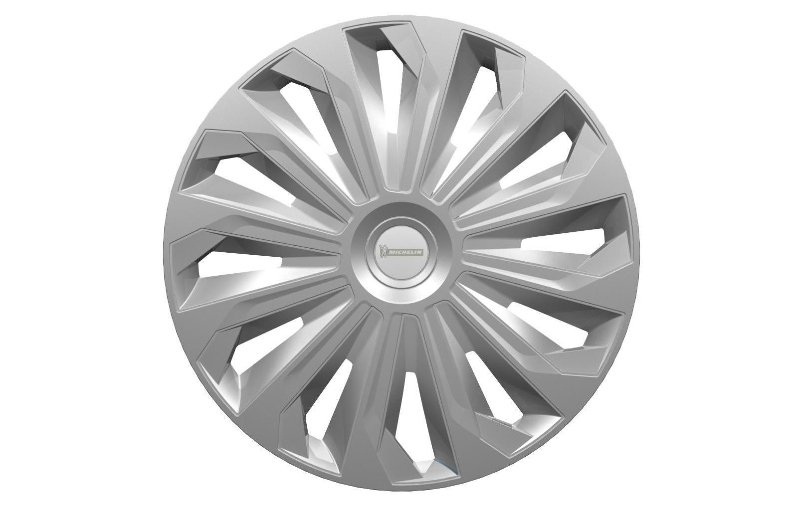 MICHELIN Radzierblenden – für 15" Felgen – 4 Stk. – ABS, grau, mit integriertem Reflektor