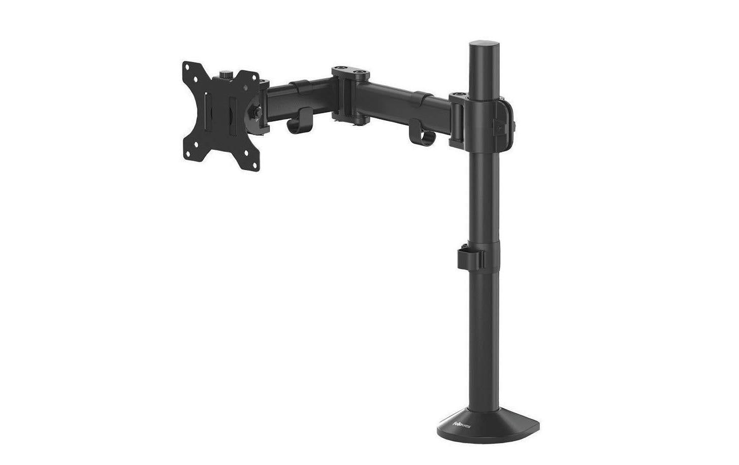 Fellowes Reflex – Einzelner Monitorarm, bis 24", VESA 100 × 100 mm, 8 kg, Drehbar, Schwarz