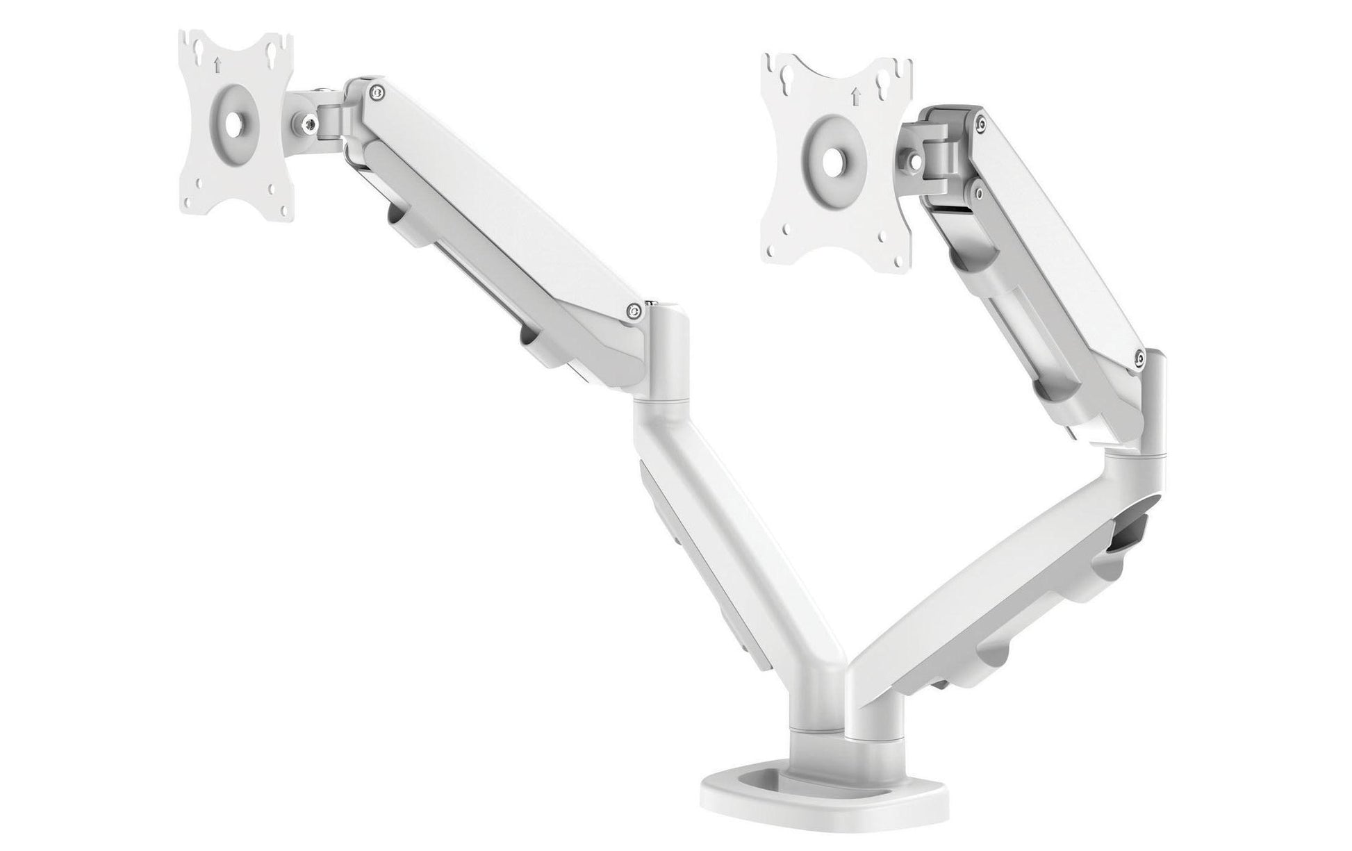 Fellowes Eppa – Monitorarm, Dual, bis 39", VESA 75 × 75/100 × 100 mm, 8 kg, höhenverstellbar, Gasfeder, weiss