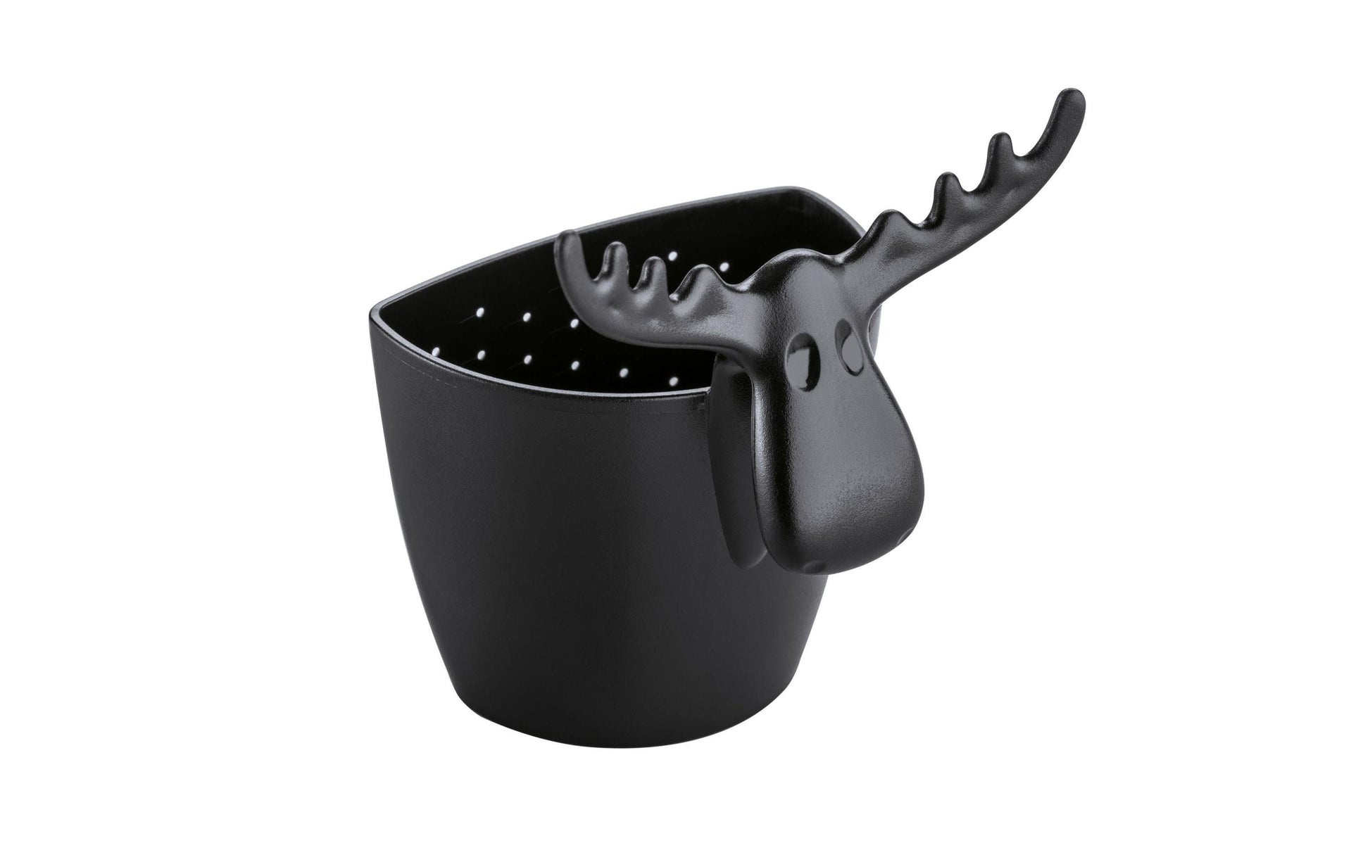 Koziol RUDOLF – Teesieb 7,3 × 6,6 × 9 cm, Kunststoff, spülmaschinenfest, BPA-frei, schwarz