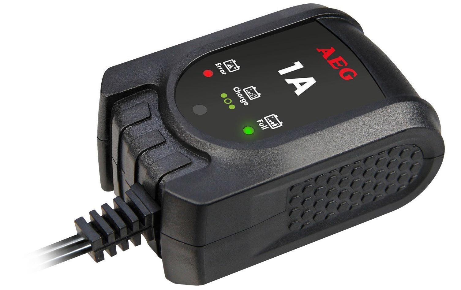AEG MB 1.0 Batterieladegerät 12 V 1 A – für PKW-Blei (AGM/Gel), ≤100 Ah – 4-Stufen, Erhaltungsladung