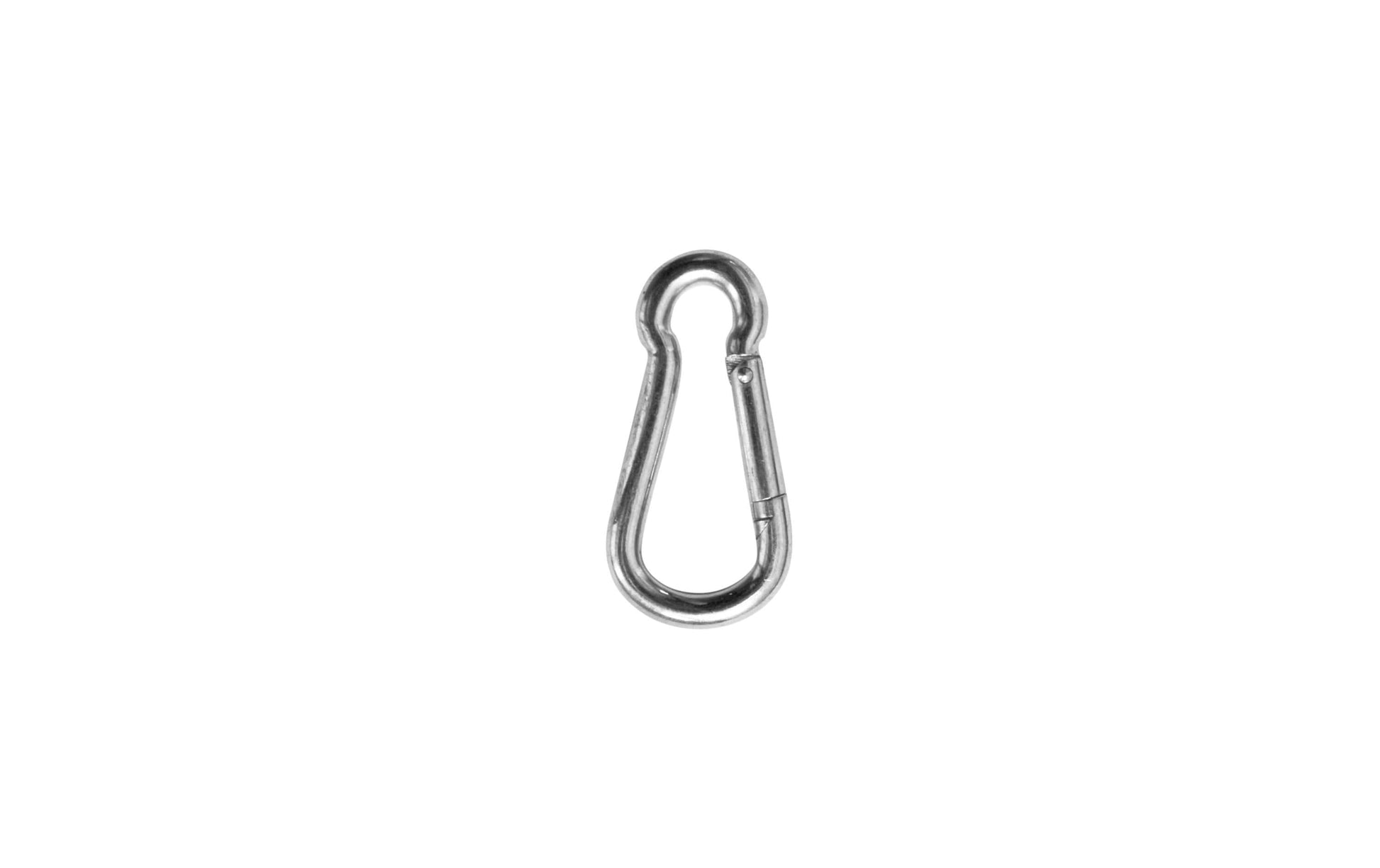 Meister & Cie Meister Verschlusskarabiner D-förmig – Ø 8 × 80 mm, Stahl verzinkt, Silber, 75 kg