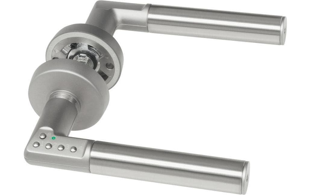 Assa Abloy Code Handle matt B Kombinationsschloss – Edelstahl, Batteriebetrieb, Innen