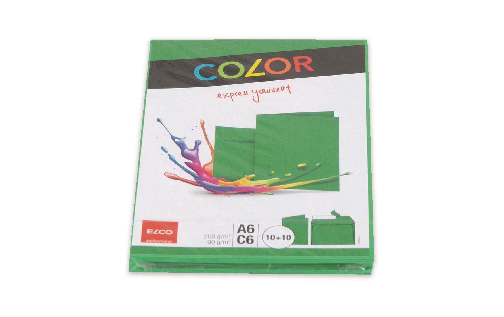 Elco Grusskarte – A6 (105 × 148 mm) – mit Umschlägen, Karton, 10er Pack