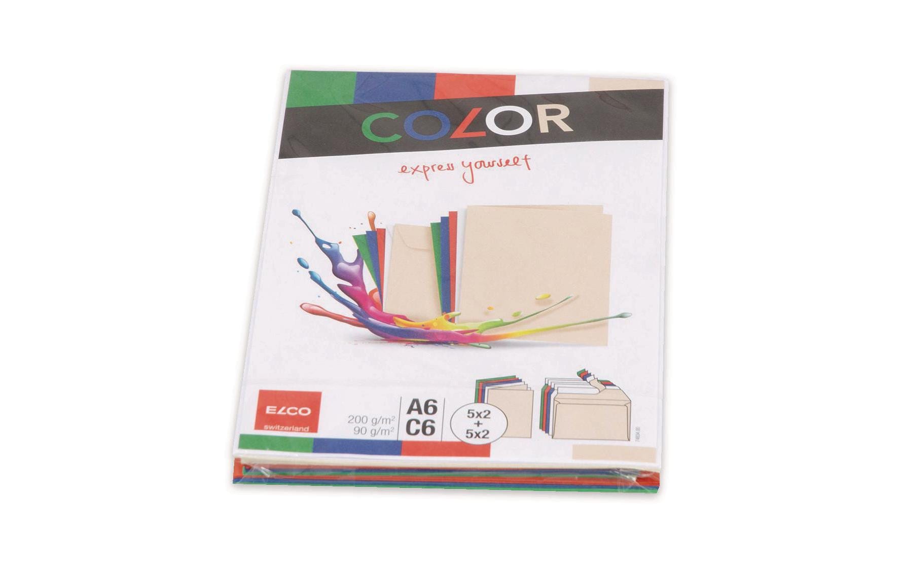 Elco Grusskarte – A6 (105 × 148 mm) – mit Umschlägen, Karton, 10er Pack