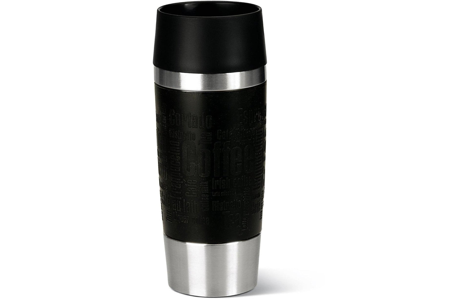 EMSA Thermobecher – 4er Set, 360 ml, Ø 8 cm, Edelstahl, Knopfdruckverschluss, vakuumisoliert