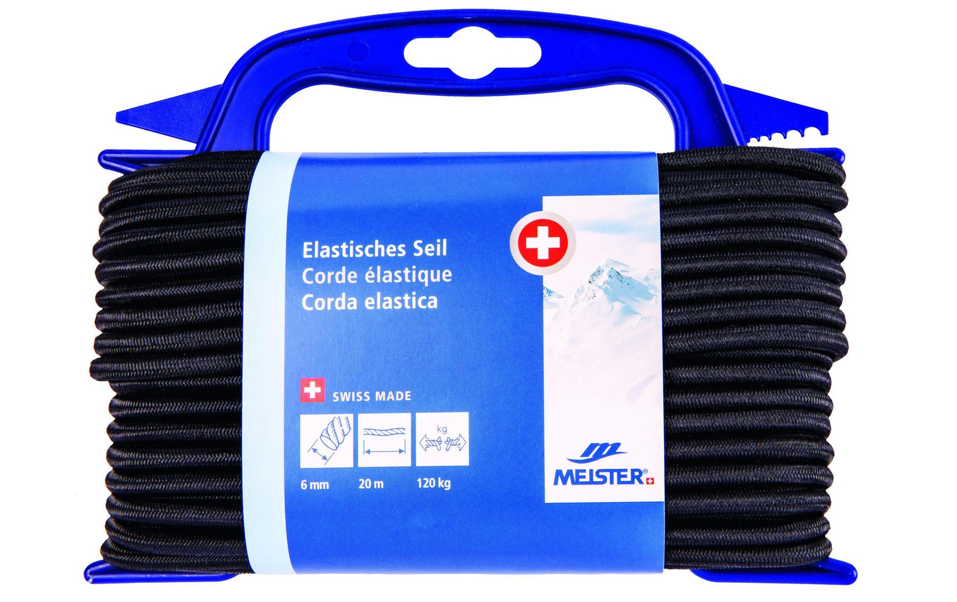 Meister & Cie Meister – Kordel Polyester, schwarz Ø 6 mm × 20 m, Zurrkraft 120 kg
