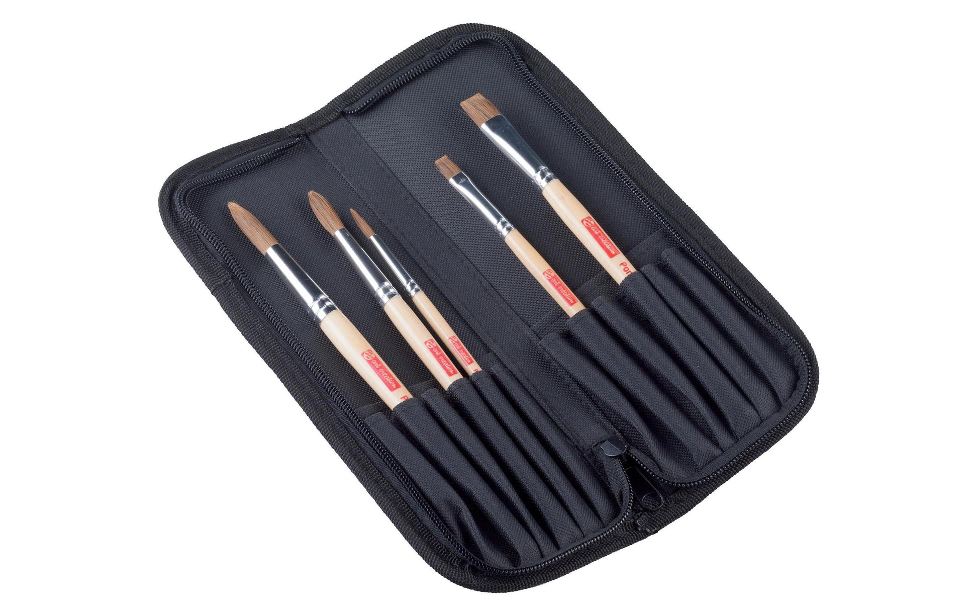 Talens Pinsel-Set – Flachpinsel, Rundpinsel, Polyester, Grössen 6/8/10/14, 5er-Set