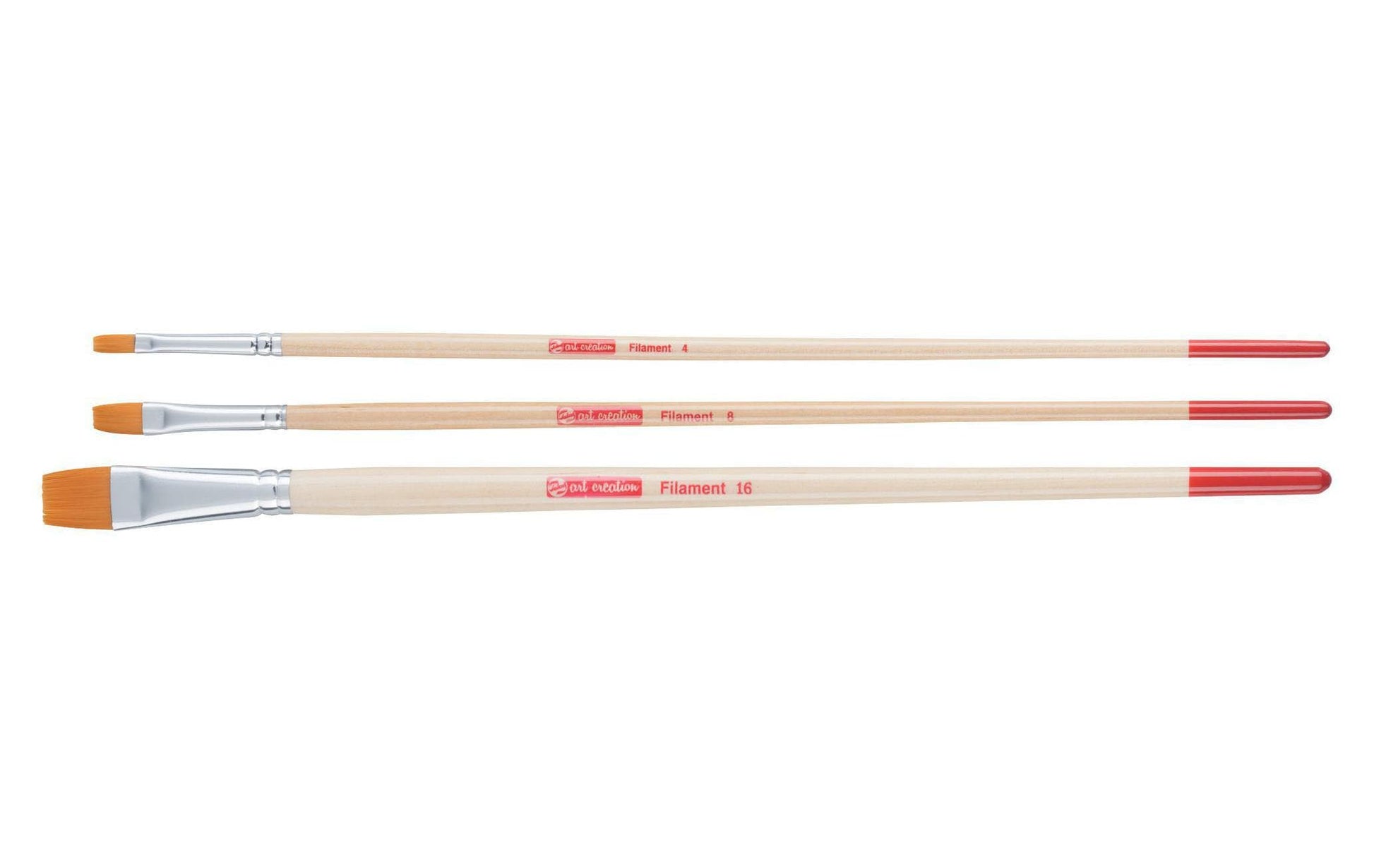 Talens Pinsel-Set – Flachpinsel, Polyester, Grössen 4/8/16, 3er-Set