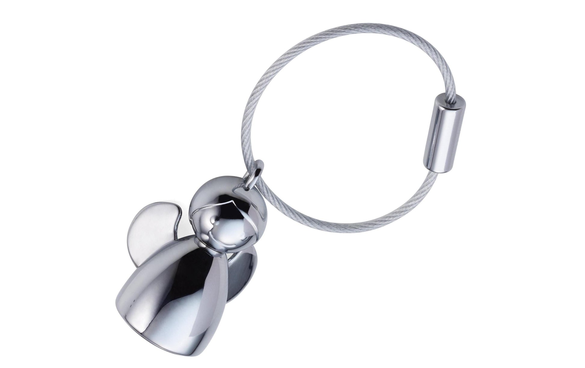 TROIKA Schlüsselanhänger Angelina Engel – Silber, 27 × 20 mm