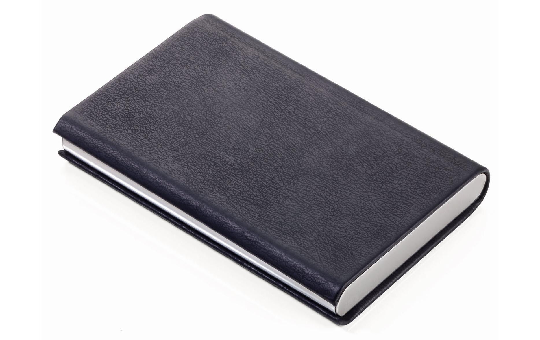 TROIKA Kartenetui Marble Safe – RFID-Schutz – 95×14×64 mm – Kunstleder – Schwarz