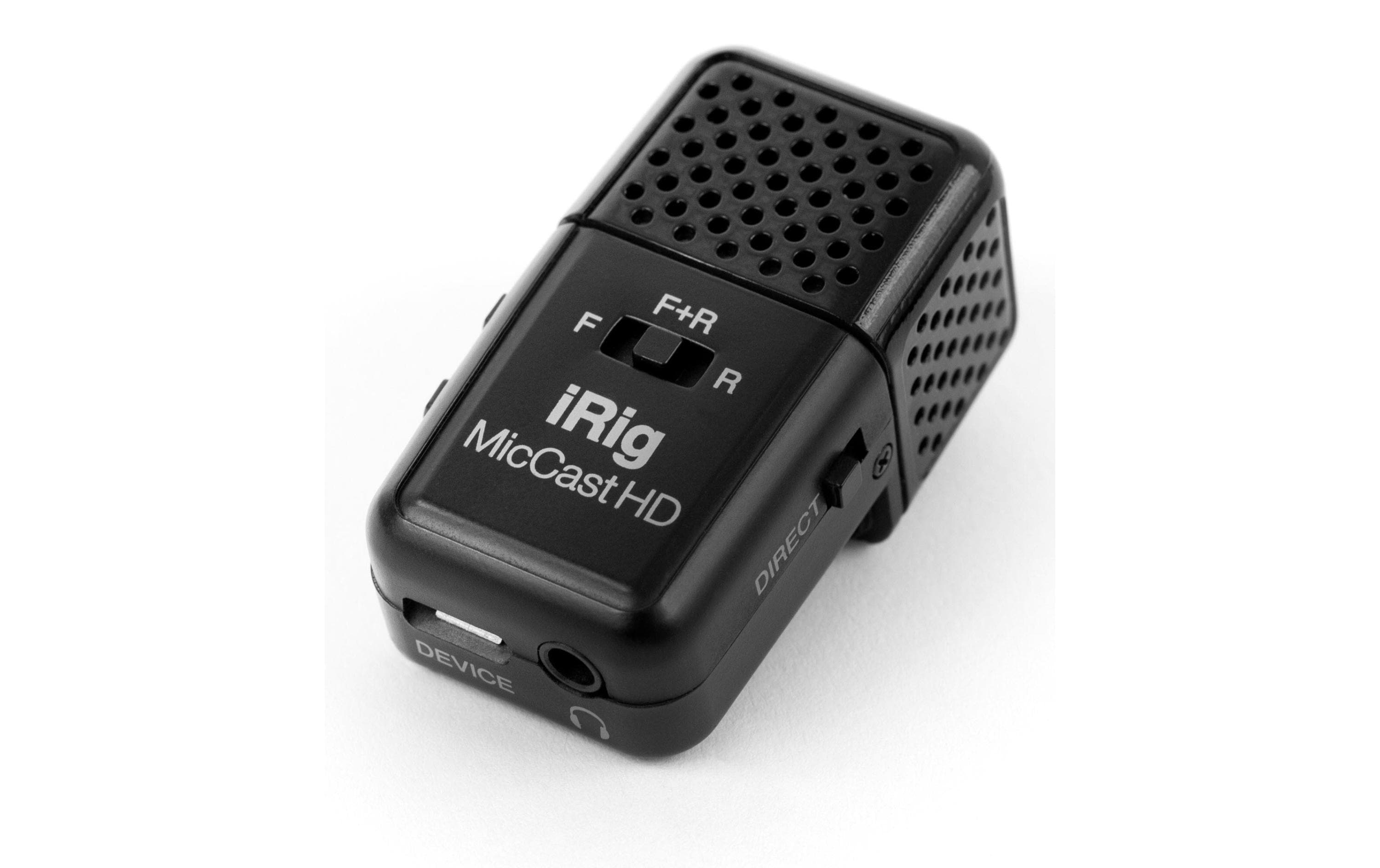 IK Multimedia iRig Mic Cast HD Lavaliermikrofon – USB, Niere, 40–20'000 Hz, für iOS/Android/Mac/PC, Schwarz