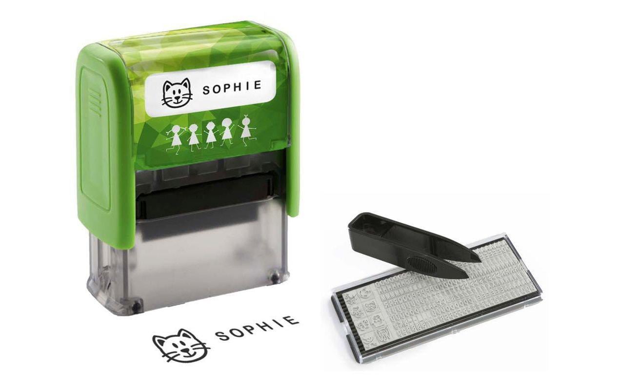 Wedo Motivstempel – Motiv: Schriftzug (3 Zeilen), Kunststoff