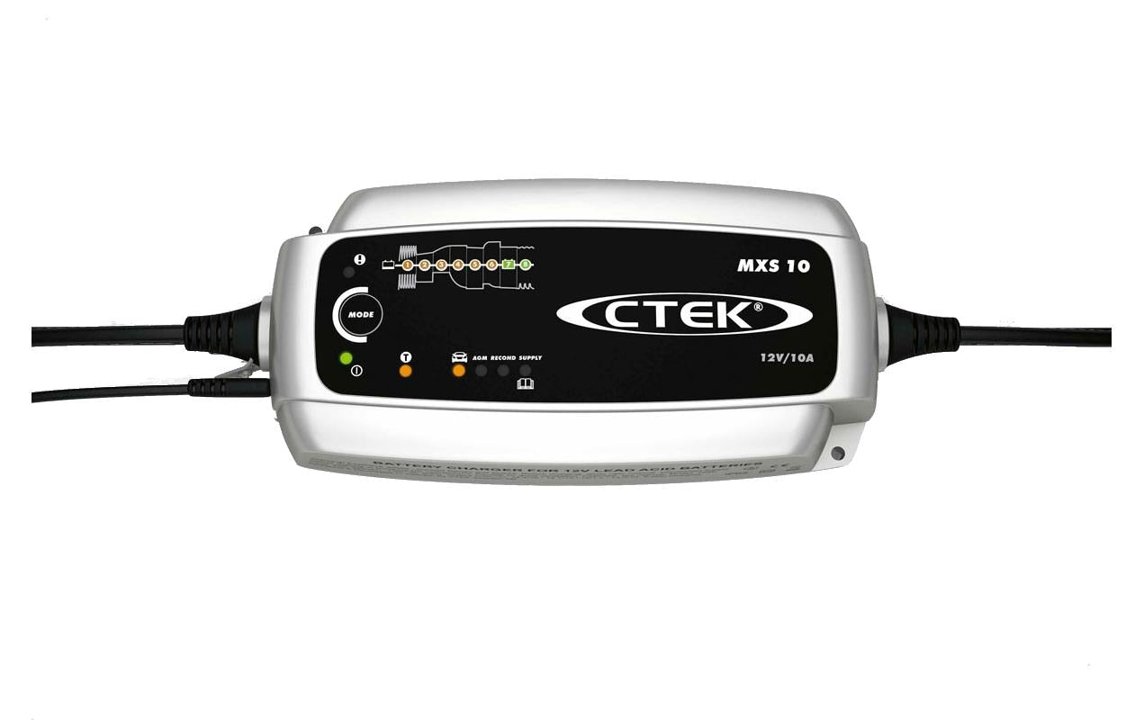 Ctek MXS 10.0 Ladegerät – 120 W – für 12 V Blei-Säure-Batterien (nass, AGM, Gel)
