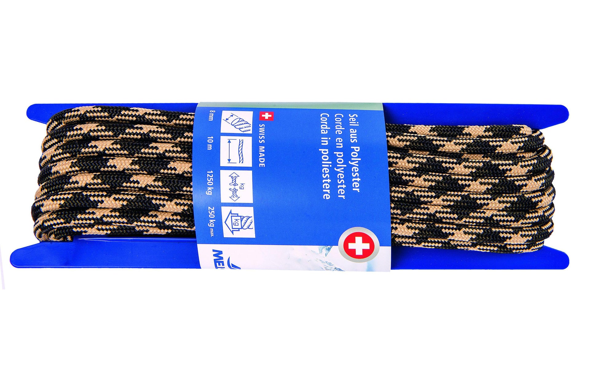 Meister & Cie Polyesterkordel, Schwarz Ø 8 mm × 10 m