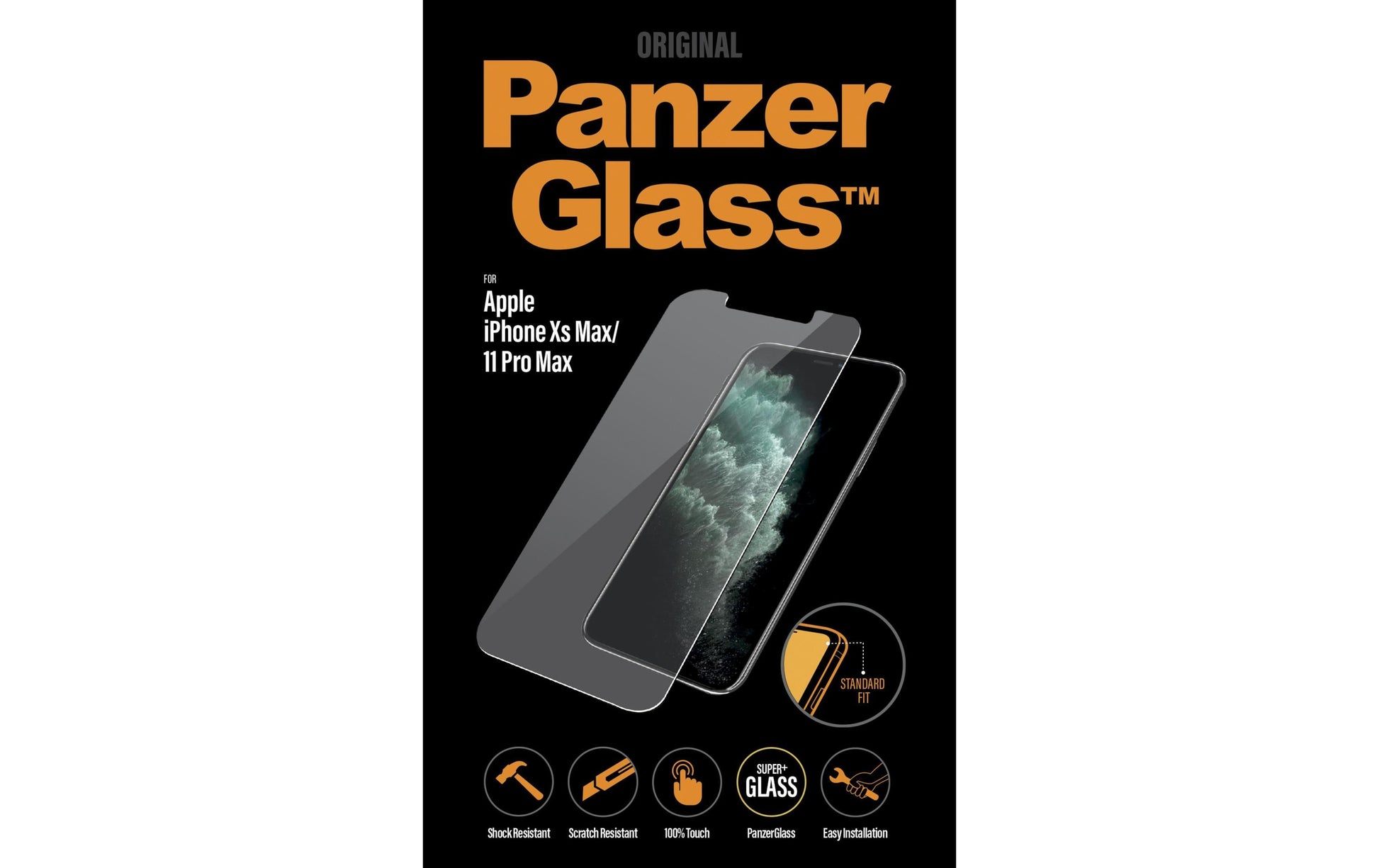PanzerGlass Displayschutz (Panzerglas), Antibakteriell – für iPhone 11 Pro Max/XS Max